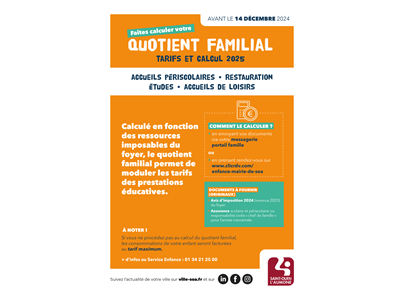 A3 quotient familial 2025S